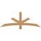 Ekena Millwork Alberta Smooth Timber Gable Bracket, Western Red Cedar, 60"W x 22"H x 1 1/2"D x 3 1/2"F, 9/12 Pitch GBW060X22X0204ALB00SWR - alternate 1
